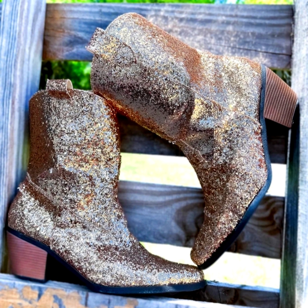 NEW Gold West Party Boots